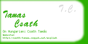 tamas csath business card